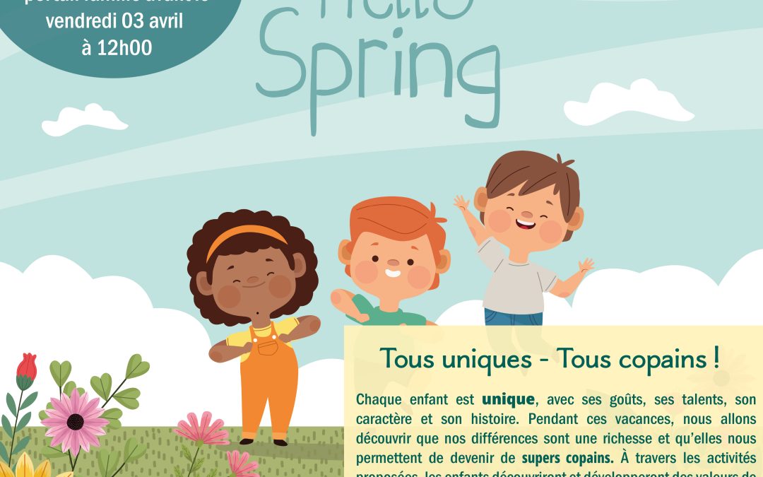 Plaquette enfance des vacances de printemps