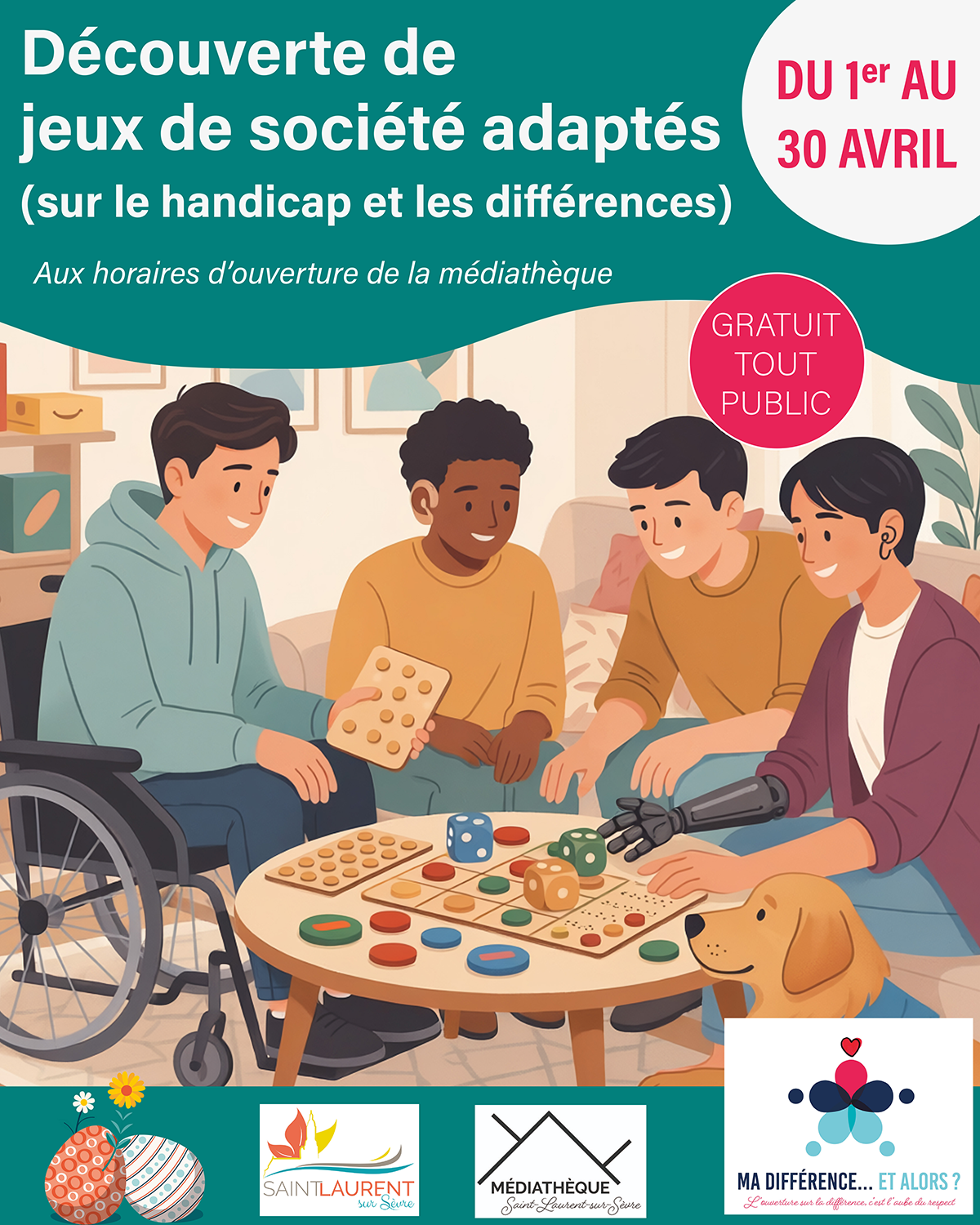 En savoir plus sur Découverte de jeux de société adaptés sur le handicap et les différences