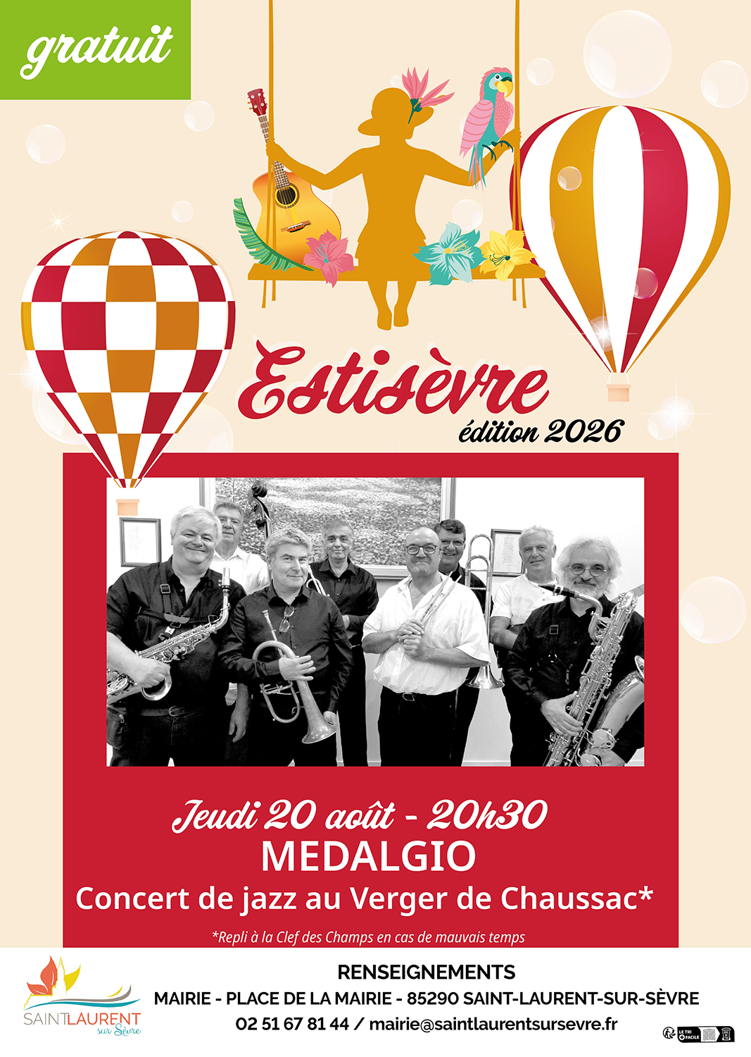 En savoir plus sur Concert de Jazz au Verger de Chaussac avec MEDALGIO