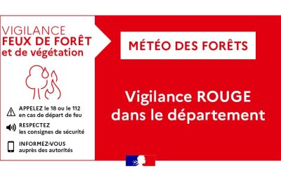 Le département de la Vendée est placé au niveau risque incendie “élevé” (orange) prévu par l’arrêté cadre interdépartemental modifié n°2023-DRAAF-39 relatif aux mesures de prévention des incendies de forêt et de protection des forêts contre l’incendie.