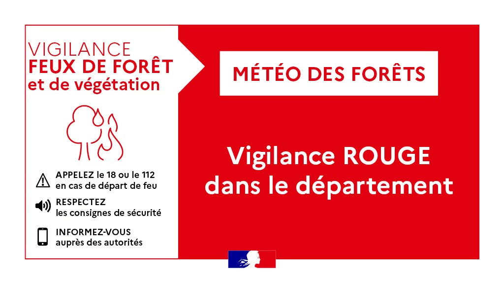 Le département de la Vendée est placé au niveau risque incendie “élevé” (orange) prévu par l’arrêté cadre interdépartemental modifié n°2023-DRAAF-39 relatif aux mesures de prévention des incendies de forêt et de protection des forêts contre l’incendie.
