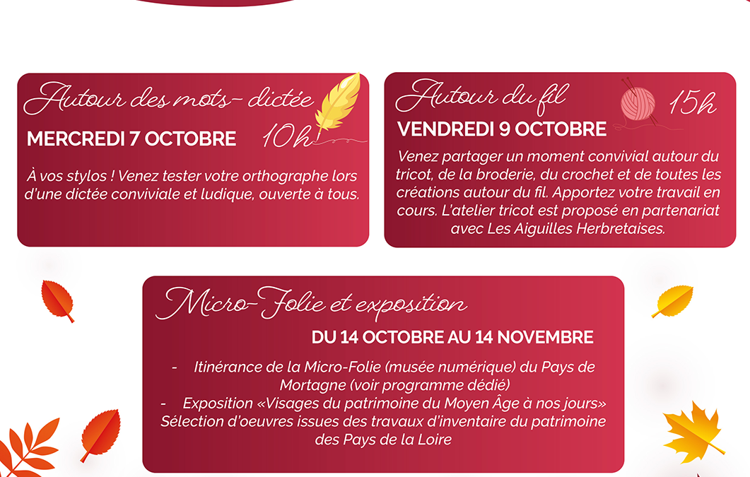 Programme des animations d’octobre à la médiathèque