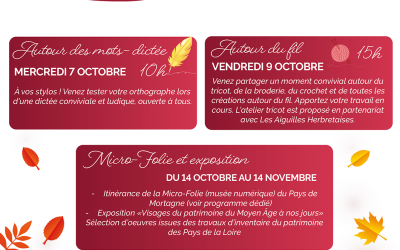 Programme des animations d’octobre à la médiathèque
