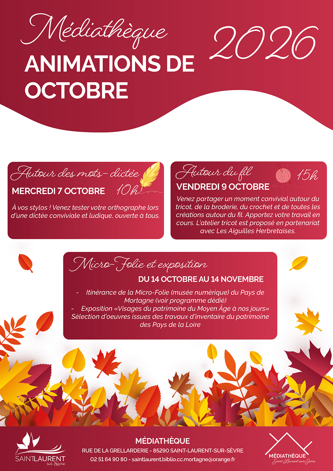 En savoir plus sur Programme des animations d’octobre à la médiathèque