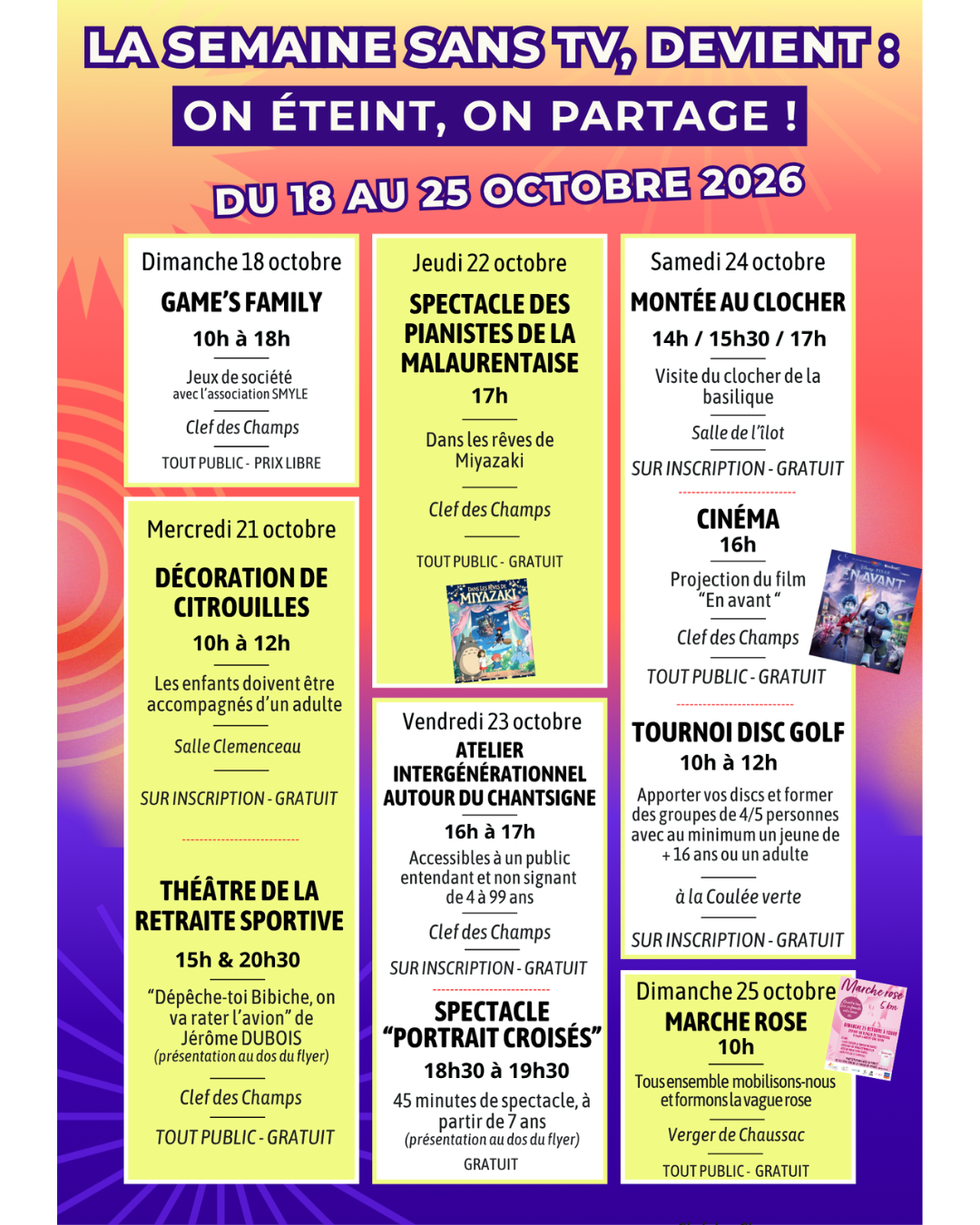 En savoir plus sur La Semaine Sans TV, devient : on éteint, on partage !